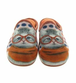 La Maison De L Espadrille Chaussons Et Pantoufles 9000 4 Chat Orange
