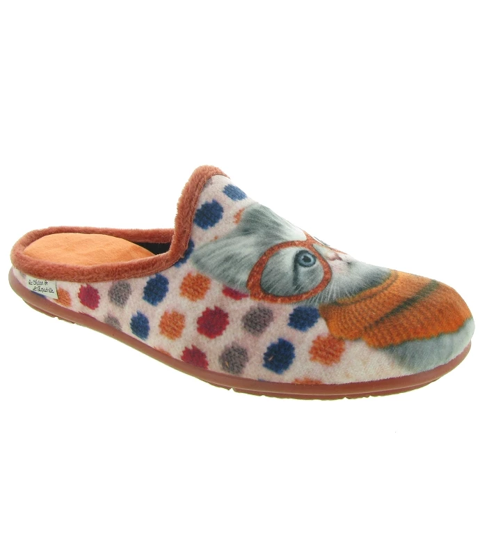 La Maison De L Espadrille Chaussons Et Pantoufles 9000 4 Chat Orange 2 La Maison De L Espadrille Chaussons Et Pantoufles 9000 4 Chat Orange – Image 2