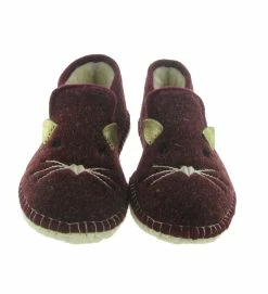 La Maison De L Espadrille Chaussons Et Pantoufles F4131 Charentaise Chat Bordeaux