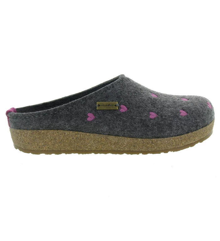 Haflinger Chaussons Et Pantoufles Cuoricini Women Gris 2 Haflinger Chaussons Et Pantoufles Cuoricini Women Gris – Image 2