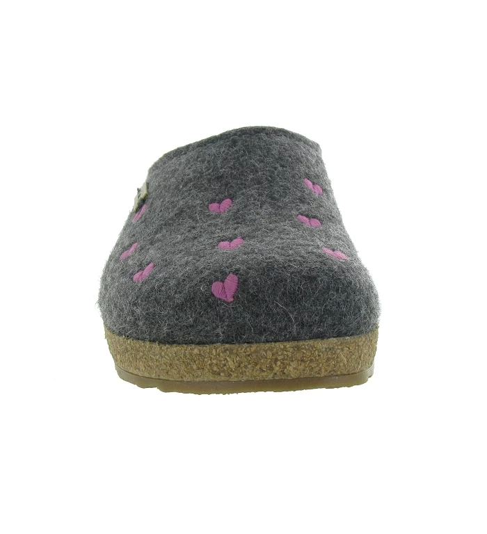 Haflinger Chaussons Et Pantoufles Cuoricini Women Gris 3 Haflinger Chaussons Et Pantoufles Cuoricini Women Gris – Image 3
