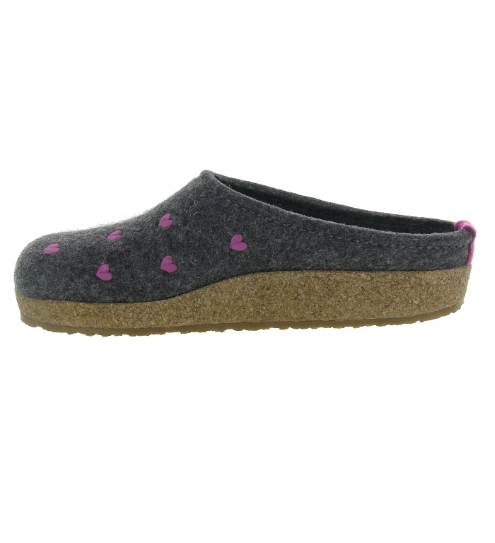 Haflinger Chaussons Et Pantoufles Cuoricini Women Gris 4 Haflinger Chaussons Et Pantoufles Cuoricini Women Gris – Image 4