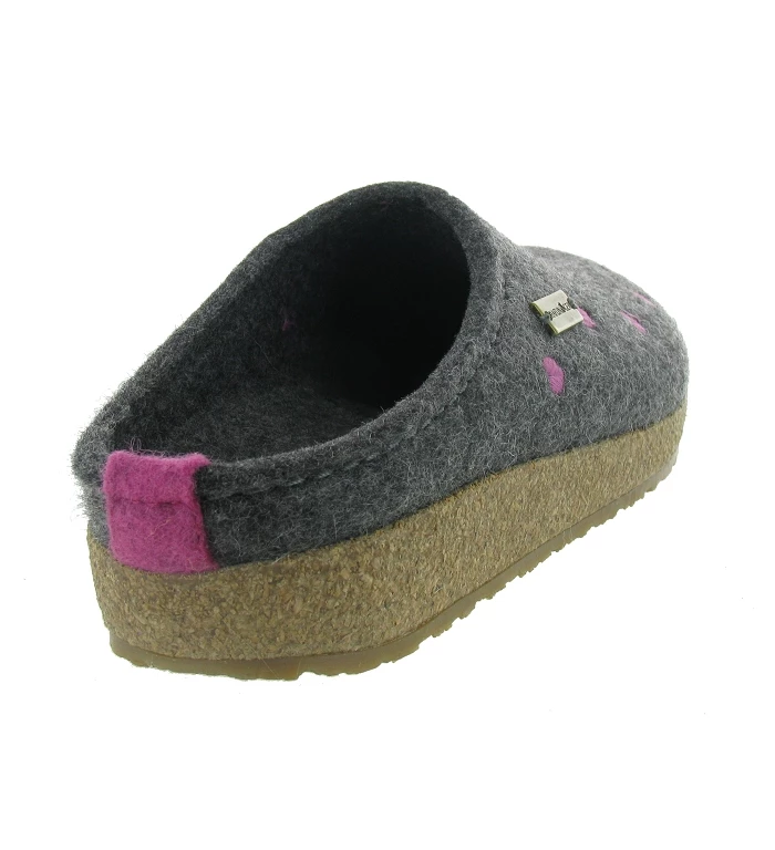 Haflinger Chaussons Et Pantoufles Cuoricini Women Gris 5 Haflinger Chaussons Et Pantoufles Cuoricini Women Gris – Image 5