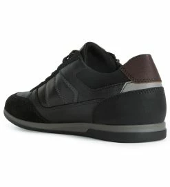 Geox Chaussures A Lacets U254ga Renan Noir -Chaussons Et Pantoufles Soldes Magasin 4864101 4