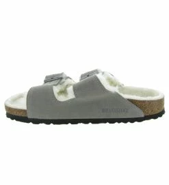 Birkenstock Chaussons Et Pantoufles Arizona Shearling Gris -Chaussons Et Pantoufles Soldes Magasin 7245703 3