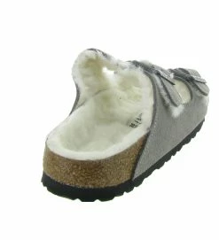 Birkenstock Chaussons Et Pantoufles Arizona Shearling Gris -Chaussons Et Pantoufles Soldes Magasin 7245703 4